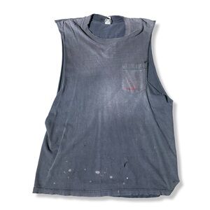 Vintage Chrome Hearts F LA Pocket Faded T Shirt